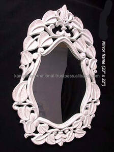 Espejo de pared con aspecto vintage, espejo de baño decorativo con marco de madera para dormitorio, sala de estar para bodas, hoteles - Product Image 4