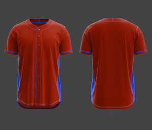 Maillot de baseball personnalisé, impression par sublimation, prix d'usine |   Kit de baseball d'équipe avec logo et numéros personnalisés |   Polyester respirant - Product Image 1