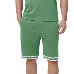 Ensemble de shorts pour hommes grande taille été, 2 pièces, couleur unie, t-shirt décontracté et short pour hommes - Product Image 3