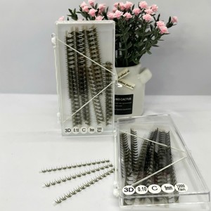 Extensions de cils pré-faites Ultra Speed Fans, en cheveux synthétiques, longueurs mixtes CC/DD/L/M, courbure noire mate, livraison rapide - Product Image 2