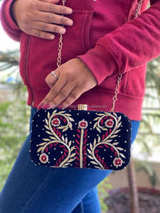 Conjunto de Jutti con Bolso de Mano para Fiesta India, Elegante Jutti de Noche, Bolso de Mano para Boda, para Mujer - Product Image 3