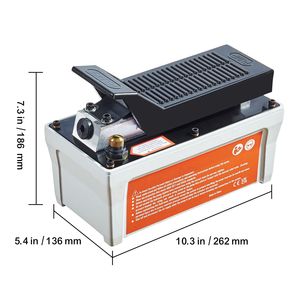Pompa Idraulica ad Aria da 10.000 PSI con Serbatoio da 1/2 Gallone, Uscita Olio NPT 3/8'', Ingresso NPT 1/4'', Tubo da 6,6 Piedi, Azionamento a Pedale - Product Image 5