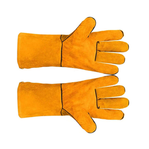 Gants de soudure en cuir sur mesure, prix bas, protection des mains, robustes, confortables, pour soudeurs, couleur unie - Product Image 3