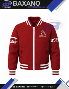 Delta |   Sigma |   Chaqueta Universitaria para Mujer de la Hermandad Theta, Roja y Blanca, con Logotipo Bordado 'Devastating Diva' 1913, Chaqueta Bomber con Cierre Frontal - Product Image 4