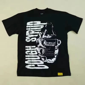 Nueva Camiseta para Hombre con Estampado 'Eso es MUCHO jarabe para la tos', Escaneable, de Alta Calidad, 100% Algodón, Estampada, Oversize - Product Image 3