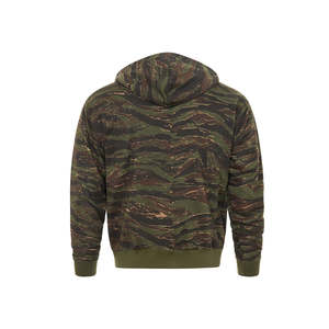 Sweat à capuche tendance camouflage pour homme, hiver chaud, style hip-hop, manches longues, fermeture éclair, grandes tailles, épais, en coton mélangé. - Product Image 2