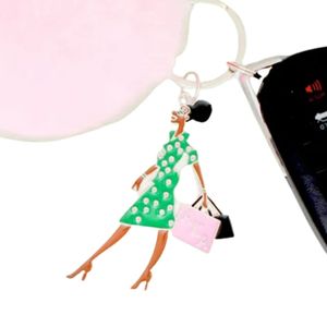 Pink Pom Pom Glam Gal Keychain Women Cute Bag Charm Fashion <b>Accessory</b> Plush <b>Key</b> <b>Ring</b> Gift Decoration for Handbag Travel Daily - Product Image 4