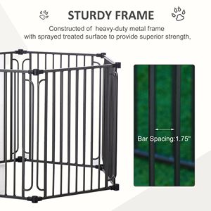 Recinto per Animali Domestici con Motivo a Tinta Unita per Cani di Piccola e Media Taglia, 120 cm di Altezza con Porta e Copertura Rimovibile, per Uso Interno ed Esterno, Adatto anche per Maiali - Product Image 6