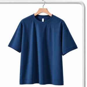 เสื้อยืดคอตตอนพรีเมียมเบสิค เนื้อผ้านุ่ม ทรงหลวม สไตล์เรียบง่าย รับผลิตเสื้อยืดแบบ Private Label ขายส่งจากโรงงาน - Product Image 1