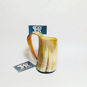 Taza de cerveza de cuerno africano de piel Natural, recipiente para beber hecho a mano para Fiestas Medievales vikingas, amantes de la cerveza y ocasiones especiales - Product Image 2