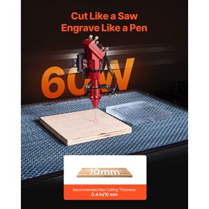 60W CO2 Laser Engraver Cutter <b>Machine</b> 24 X 16 in 4 Way Pass Air Assist <b>Engraving</b> Cutting CO2 Laser <b>Engraving</b> <b>Machine</b> Co" - Product Image 2
