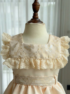 Robe de princesse jaune pour fille, très vendue, pour les occasions spéciales, robe Koko San, robe en satin, robe de soirée pour fille - Product Image 4