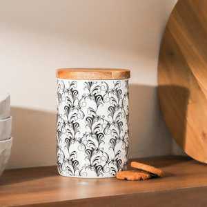 Premium Contemporary Kitchen <b>Storage</b> <b>Box</b> <b>with</b> Wooden <b>Lid</b> for Pantry Organization and Countertop Home <b>Decor</b> - Product Image 6