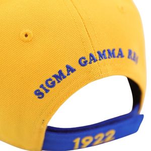 หมวกแก๊ปปักลายตัวอักษร Sigma Gamma Rho สีทอง หมวกเบสบอลปรับขนาดได้ หมวกกีฬาลำลอง แฟชั่นเครื่องประดับศีรษะ รับผลิตแบบ OEM ODM - Product Image 6