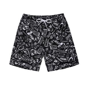 Shorts de bain style streetwear en gros, impression sublimée personnalisée, 100% polyester respirant, séchage rapide, pour hommes et femmes, prix abordable - Product Image 2