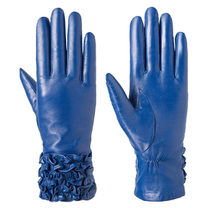 Gants en cuir véritable de luxe de haute qualité pour l'hiver, thermiques, doux, écologiques, compatibles avec les écrans tactiles, pour l'extérieur, élégants et tendance - Product Image 1