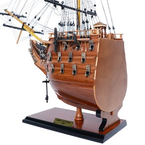 แบบจำลองเรือ HMS Victory ชิ้นส่วนหัวเรือ ทำด้วยมือ เป็นมิตรกับสิ่งแวดล้อม ทำจากไม้ทาสี  จำลองเรือกองทัพเรือหลวงอย่างละเอียด ของตกแต่งสำนักงานเรือเดินสมุทร - Product Image 5