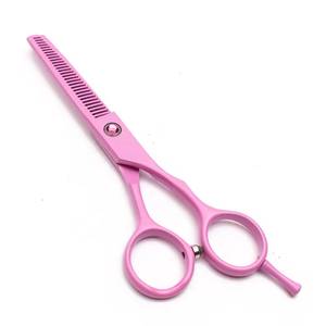 Ciseaux à effiler les cheveux roses, lame en acier inoxydable, pointe acérée, manche en acier inoxydable, pour droitiers, usage professionnel en salon, 28 dents, réutilisables - Product Image 3