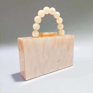 Bolsos de Mano de Lujo para Mujer, Bolso de Noche de Acrílico con Perlas, para Uso Diario - Product Image 6