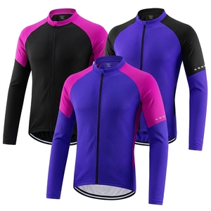 Custom <b>Men's</b> MTB <b>Cycling</b> <b>Jersey</b> Plus Size <b>Long</b> <b>Sleeve</b> 100% Polyester Breathable Quick Dry Lightweight Mountain Bike Sportswear - Product Image 3