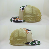 Gorra de Caza de 7 Paneles con Bordado Personalizado, Camuflaje Duck Camo, Malla Transpirable, Cierre a Presión, Gorra de Alto Rendimiento para Caza y Actividades al Aire Libre