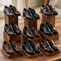Meilleures chaussures en cuir véritable, chaussures décontractées en cuir, chaussures à lacets, bout pointu, couleur unie, semelle extérieure en caoutchouc respirante, provenant du Bangladesh.