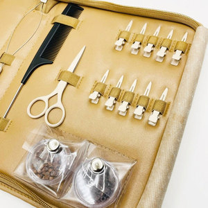 Kit Profesional de Herramientas para Extensiones de Cabello Marrón con Cuentas, Clips, Herramientas para Separar el Cabello, Alicates para Colocar y Retirar Extensiones de Cabello Humano - Product Image 5