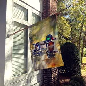 ธงบ้านเป็ดไม้หลากสีขนาดใหญ่สำหรับตกแต่งสวนแบนเนอร์ศิลปะที่แขวนผนังโพลีเอสเตอร์ขนาดบ้าน - Product Image 2