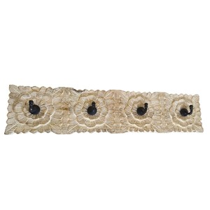 Handcrafted Mango Wood Wall <b>Hook</b> Rack 4-<b>Hook</b> Rustic Indian Decor Wholesale - Product Image 4