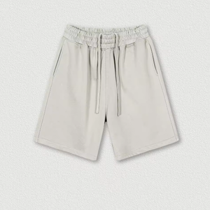 Pantalones Cortos Bermuda para Hombre, Color Sólido, con Cordón, Cintura Media, Algodón Transpirable, Pantalones Cortos Casuales de Verano para Gimnasio, Bordados - Product Image 6