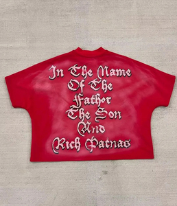 เสื้อยืดโอเวอร์ไซส์ลายกราฟิกสไตล์วินเทจ เสื้อสตรีทแวร์ผ้าคอตตอนหนานุ่ม แฟชั่นท็อปสำหรับผู้ชายและผู้หญิง ออกแบบโลโก้ได้ตามต้องการ ปี 2026 - Product Image 2