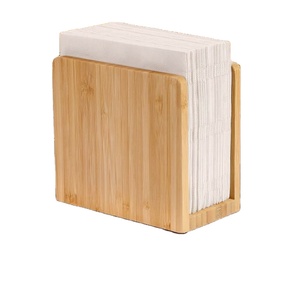 Modern Europe Style Durable Bamboo Handmade Sustainable Napkin Holder & Tissue Stand for Countertop Storage - Product Image 2