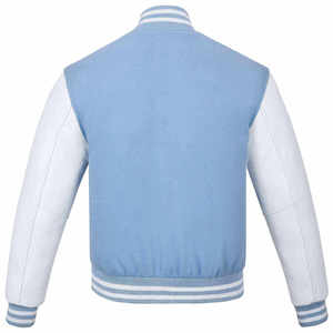 Veste de sport d'hiver personnalisable en laine brodée coupe-vent, style streetwear, à manches longues, type Letterman - Product Image 5