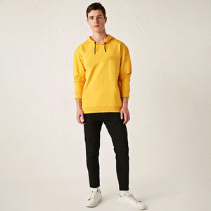 Sweat-shirts à capuche unisexe 100 % coton thermique, personnalisables avec broderie, teinture unie, molleton épais 330g pour l'hiver et l'automne - Product Image 5