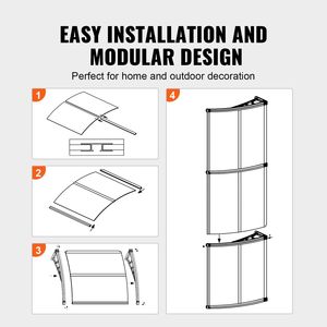 120 esterno \ "X 40 \" porta a baldacchino UV pioggia protezione neve trasparente impermeabile parasole tenda da sole tenda da sole tenda da finestra - Product Image 3