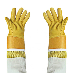 Professional Goatskin Beekeeping <b>Gloves</b> with <b>Touch</b> <b>Screen</b> Compatibility Long Protective Cuffs Soft Leather Safe for Apiary Work - Product Image 1