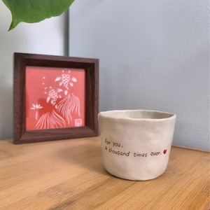 Fabulous Hand-Made Ceramic <b>Mug</b> With Letter Print <b>For</b> You A Thousand Times Over Minimalist Matte Design Gift <b>For</b> Presents - Product Image 2