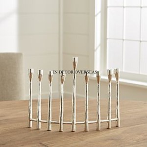 Round Shape Black Color Powder Coated And Gold Plated Premium Quality Metal Made Candle Stick Holders <b>Table</b> Centerpiece Supplies - Product Image 5