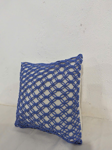 Funda de Almohada Decorativa Bohemia de Macramé Hecha a Mano, Estilo Americano, Cuadrada, 100% Algodón, para Dormitorio, Sofá, Hogar - Product Image 4