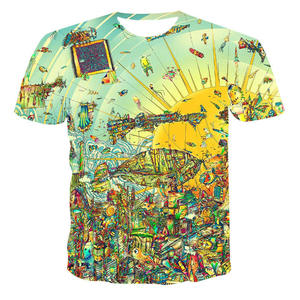 Camiseta Personalizada con Estampado Digital Divertido para Hombre, Camiseta Gráfica Extra Grande de Poliéster, Cómoda y Casual de Manga Corta - Product Image 4