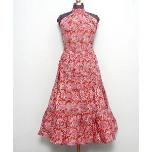 Customized Summer Floral Midi Dress Natural Cotton Sleeveless Soft and Comfortable <b>Sweet</b> Eco-Friendly Women's Dress - Product Image 1