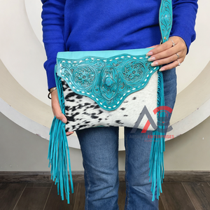 Bolso Bandolera de Cuero Genuino con Flecos, Diseño Exclusivo 2026, Hecho a Mano, para Mujer, Venta al por Mayor, Expo de Marzo - Product Image 1