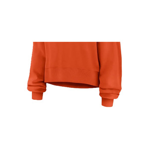 Custom Women's Eco-Friendly Windproof Breathable 220g Knitted 100% Cotton Fleece Oversized Crew <b>Neck</b> Spring Winter Sweatshirt - Product Image 3