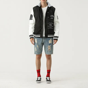 Chaquetas Letterman de Béisbol con Ribetes y Puños en Contraste Tejidos al por Mayor, Proveedor de Ropa de Moda con Corte y Confección, Chaquetas Bomber Varsity - Product Image 2