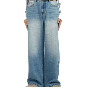 Jeans Clásicos de Alta Calidad para Hombre al por Mayor, Pantalones Vaqueros de Cintura Alta con Diseño Sólido, Logotipo Personalizado, Jeans de Color Sólido - Product Image 3