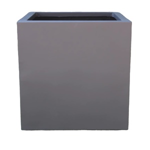 Meilleures ventes, nouvelle arrivée, pots de fleurs en FRP brun de luxe modernes KNT, incassables, légers, pour jardin, plantes, fleurs, sculptés à la main - Product Image 1