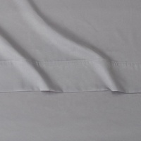 Parure de lit de luxe moderne 4 pièces, douce, 600 fils, hypoallergénique, drap plat, drap-housse, 2 taies d'oreiller, gris uni
