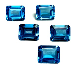 Piedra preciosa de Topacio Azul suizo suelta certificada de grado superior, forma Rectangular, tamaño personalizado, fabricación de joyas DIY, piedra natal suelta, OEM a granel - Product Image 4