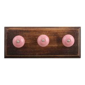 Handmade Wooden Wall Hanger <b>Hook</b> with 3 Ceramic <b>Hooks</b>, Decorative Coat Rack <b>for</b> Bathroom Kitchen Bedroom Wholesale Supplier - Product Image 1