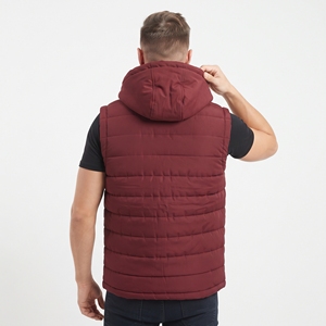Chaleco Acolchado Casual con Capucha para Hombre, Chaqueta sin Mangas para Invierno, Cálido, con Bolsillos con Cremallera, Ropa de Abrigo para Exteriores, Venta al por Mayor - Product Image 2